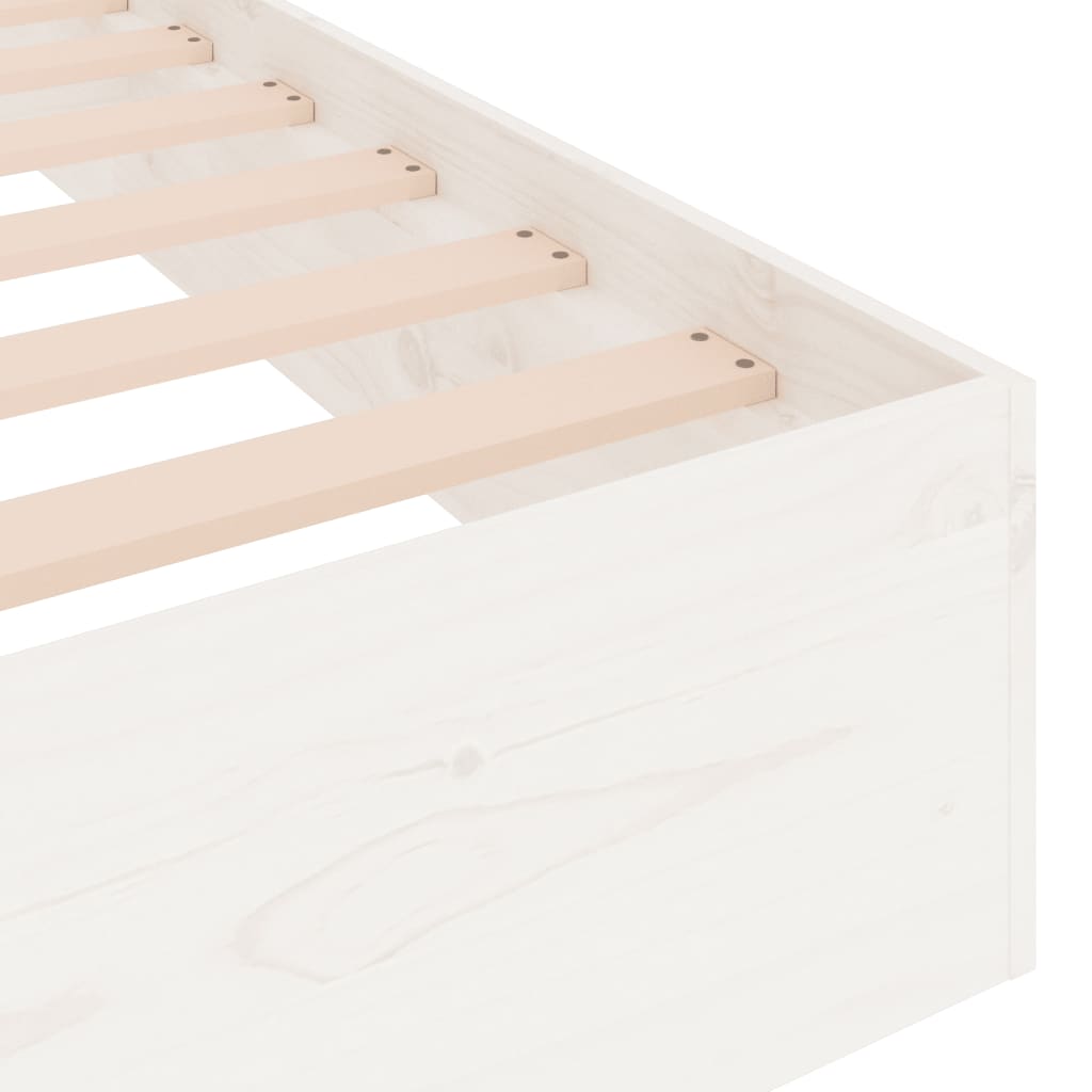 Vidaxl Rama Łóżka, Biała, Lite Drewno, 180X200 Cm
