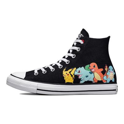 POKEMON/Pokemon X Chuck Taylor All Star "First Partners" Trendy High-Top Canvas Shoes Unisex Black
