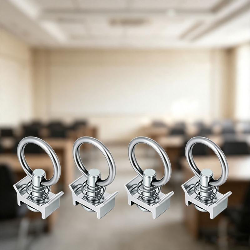 L Track Single Stud Fitting Cargo Rail Clips for Standard L-Track Channels, 16 Pack Tie-Down Hardware for Trailer