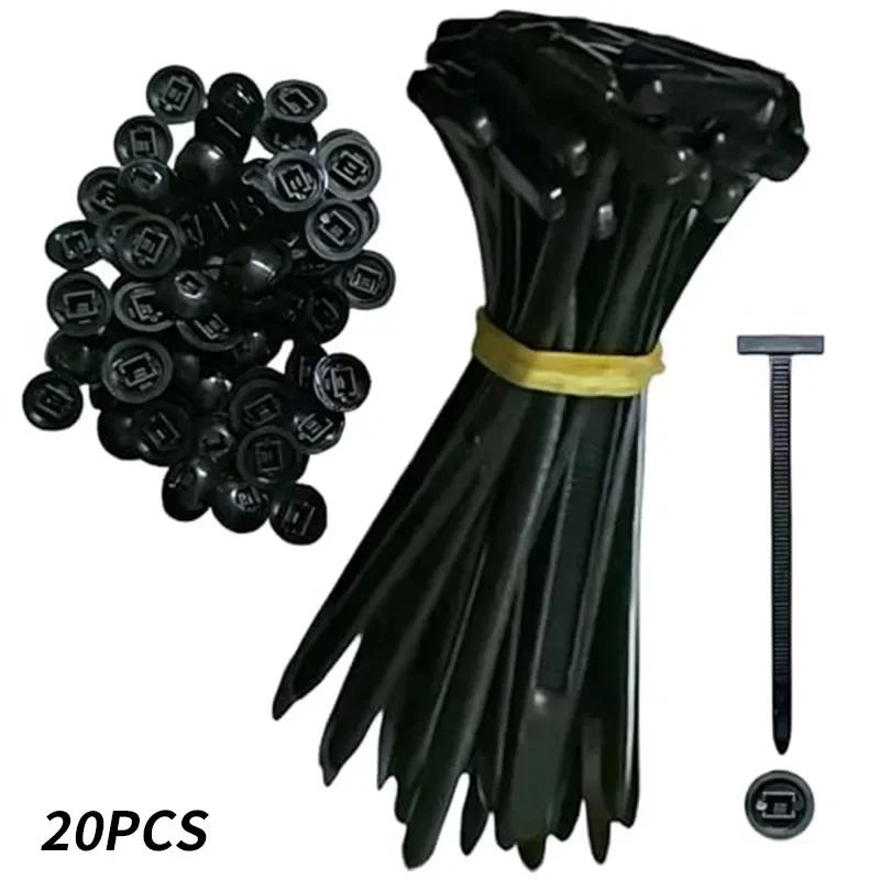 20/100pcs Nylon Cable Zip Ties Universal Cable Tie Buckle Fastening Strap for Fenders Engine Guards & DIY Fixing