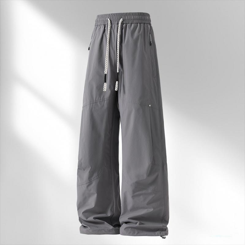 Casual pants, straight pants, men's versatile casual pants, men's solid color overalls, loose casual pants, men