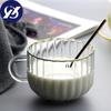 Büyük Kapasiteli Cam Bardak Isıya Dayanıklı Bira Espresso Kahve Kupası Saplı Süt Meyve Suyu Kahvaltı Kupası Ev Ofis İçecek Takımı