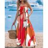 Printed Sleeveless Dress High-waisted Summer Slimming Beach Vacationbeach Halter