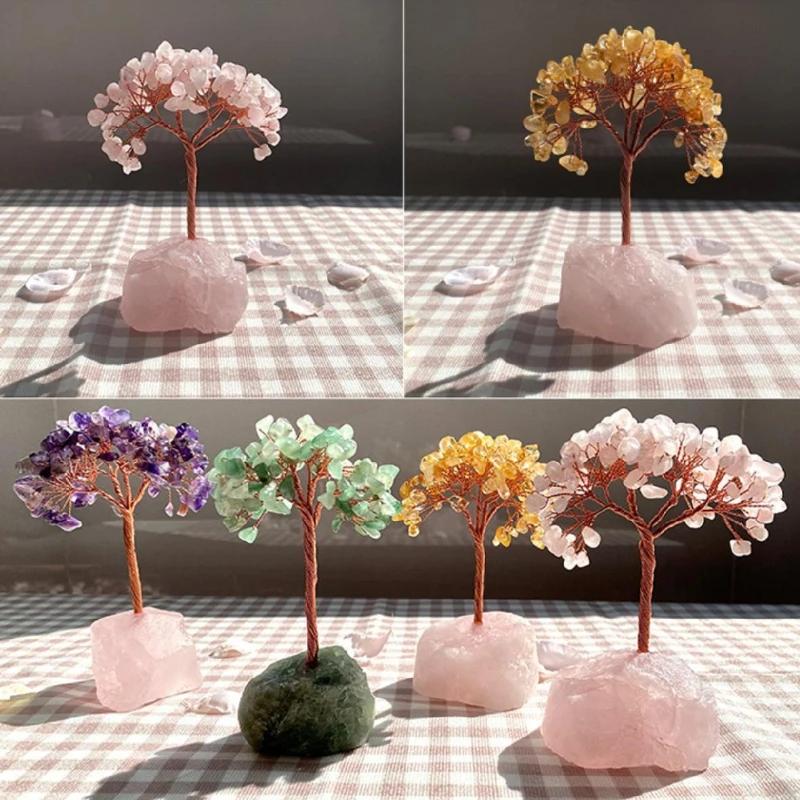 Kristall Geldbaum Ornamente Modernes Miniatur Ästhetisches Kunstornament Kreatives Zubehör Heim Schlafzimmer Büro Schreibtisch Dekorationen