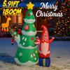 5.91FT Christmas Inflatable Toy Xmas Tree Gnome With LED Light Decoration for Yard Lawn Home Party Xmas Supplies Ornaments Gifts