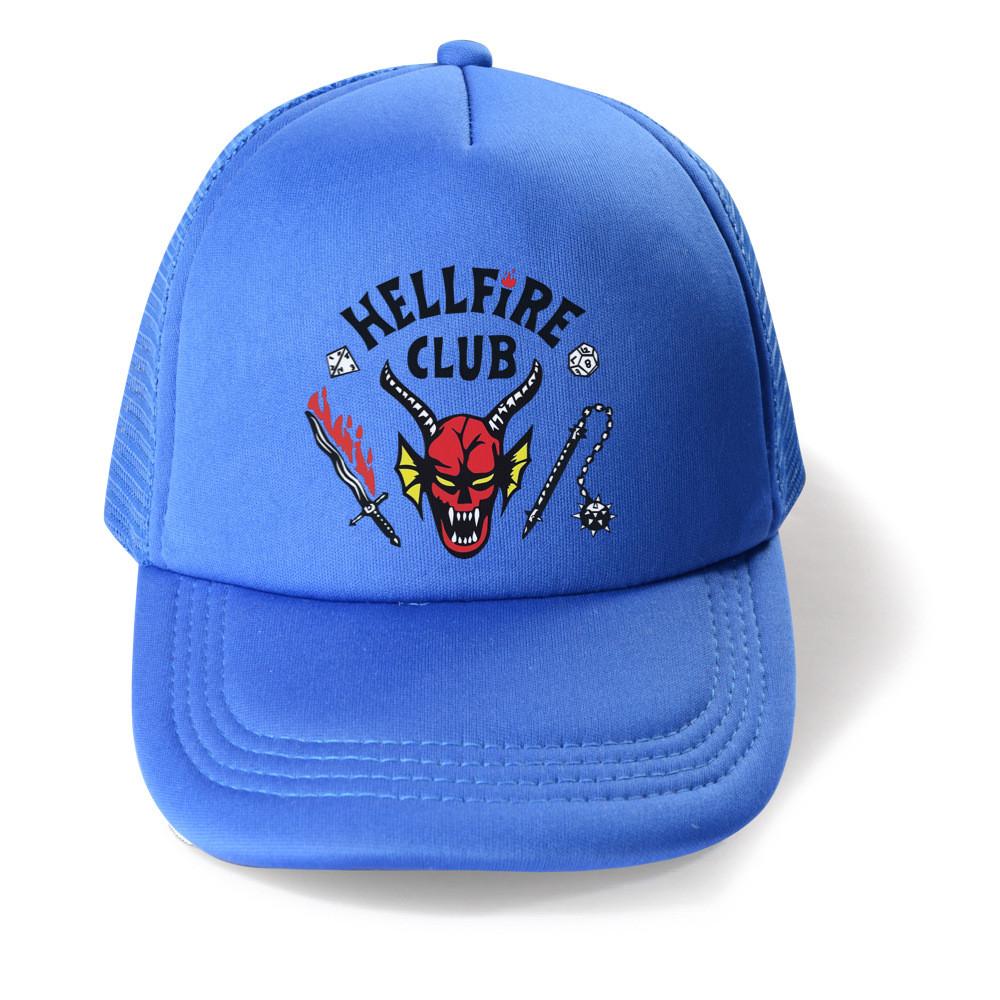 Kids Boys Girls Stranger Hellfire Printed Casual Hats Peaked Baseball Caps