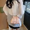 Quilted Bags Mini Puffer Crossbody Bag Puffy Purse for Women Drawstring Clutch Bag Small Shoulder Purse