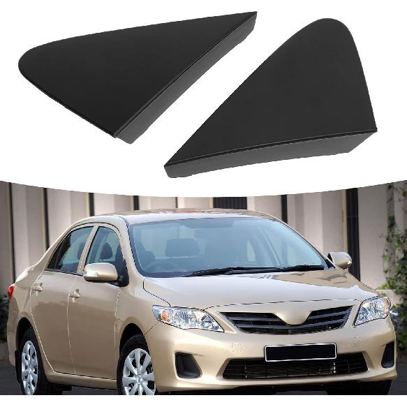2Pcs Side View Mirror Triangle Fender Corner Trim Cover for Toyota Corolla 2008 2009 2010 2011 2012 2013, OEM: 60118 12010, 60117 12010, TT270L and