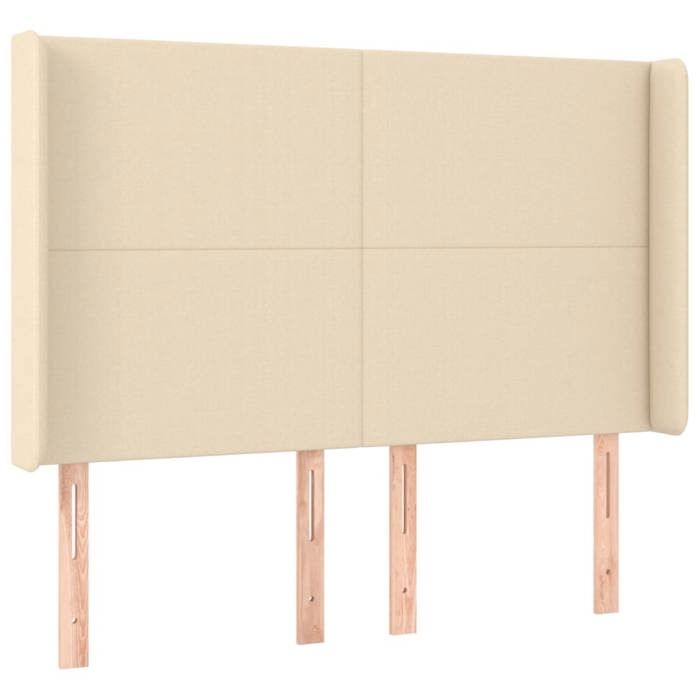 VidaXL LED Headboard Bedroom Furniture Double Bed Accessory Head of Bed Frame Interior Cream 3123771
