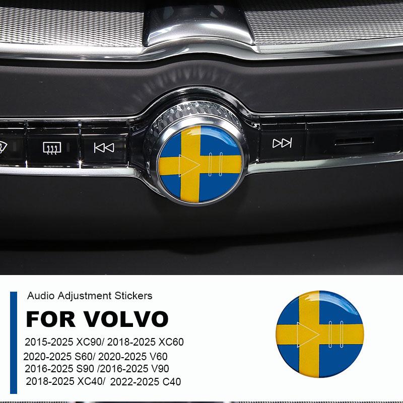 Car Door Handle Multimedia Decorate Button Stickers for Volvo S60 S90 XC40 XC60 XC90 V60 V90 C40  Central Control DIY