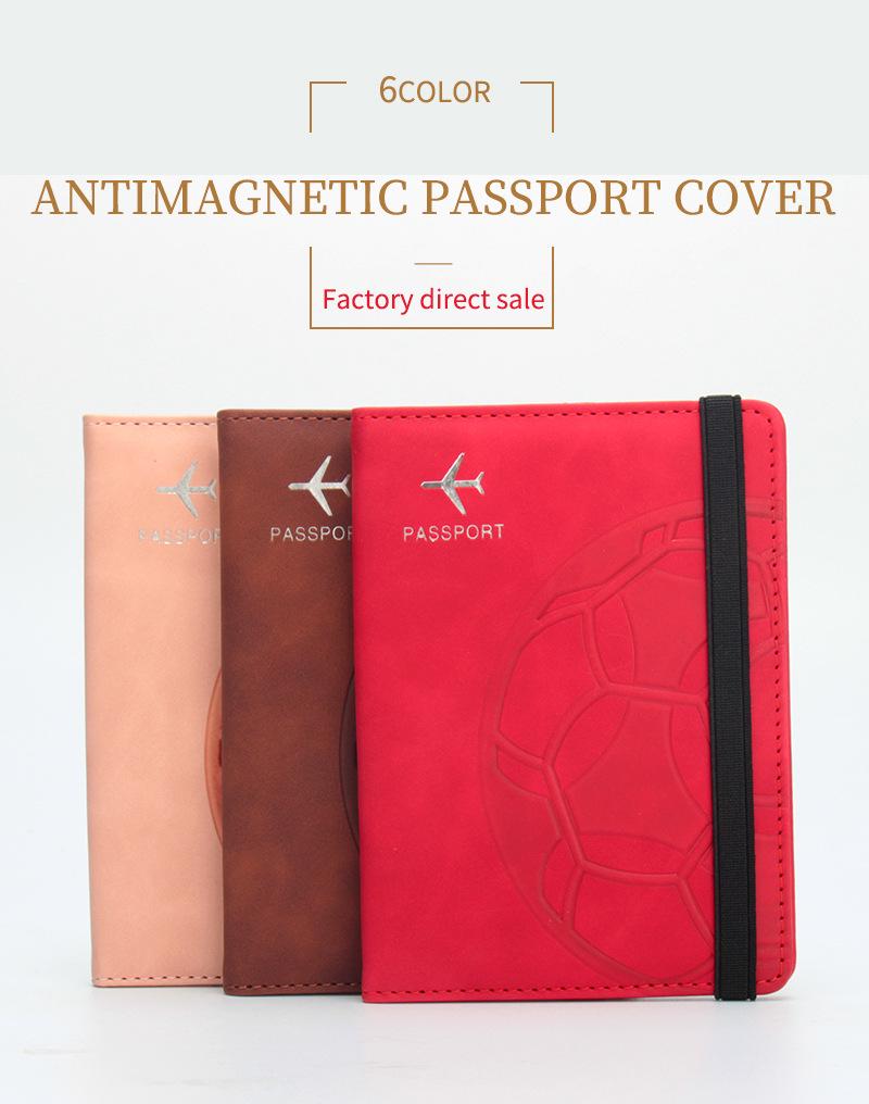 RFID Football Passport Holder with Anti-magnetic Protection and Card Slots for Qatar World Cup