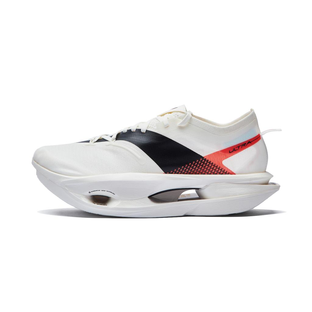 Li Ning Feidian 5 Ultra Super Technology Carbon Plate Running Shoes Unisex Running Shoes Champagne-White ARMV005-1