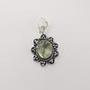 Natural Green Amethyst Gemstone 925 Sterling Silver Handcrafted Jewelry Tiny Pendant 1.37" For Her CP-40-21