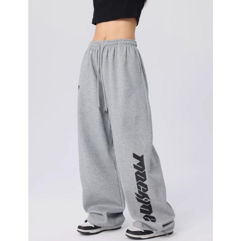 YBKZ Women's Hip Hop Streetwear Loose Straight Leg Jazz Dance Sweatpants