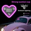 Solar Powered LED Heart Neon Light for Car Window Wireless Auto Atmosphere Lamp 5 Modes Car Interior Decoration with Suction Cups