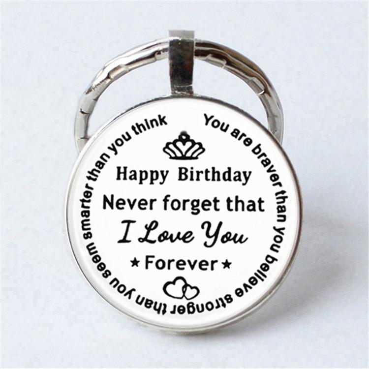 Keychain Accessories Pendant Floral Thanksgiving Text Good Friends Retro Personalized Keychain Gift Pendant