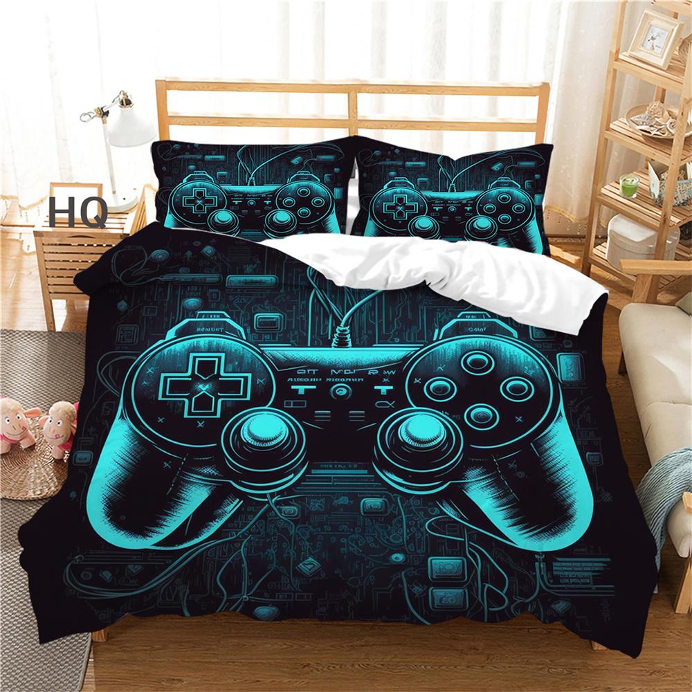 3D herní konzole Tisk Domácí povlečení King Size Povlečení Polyester Chlapecký náctiletý Výzdoba ložnice