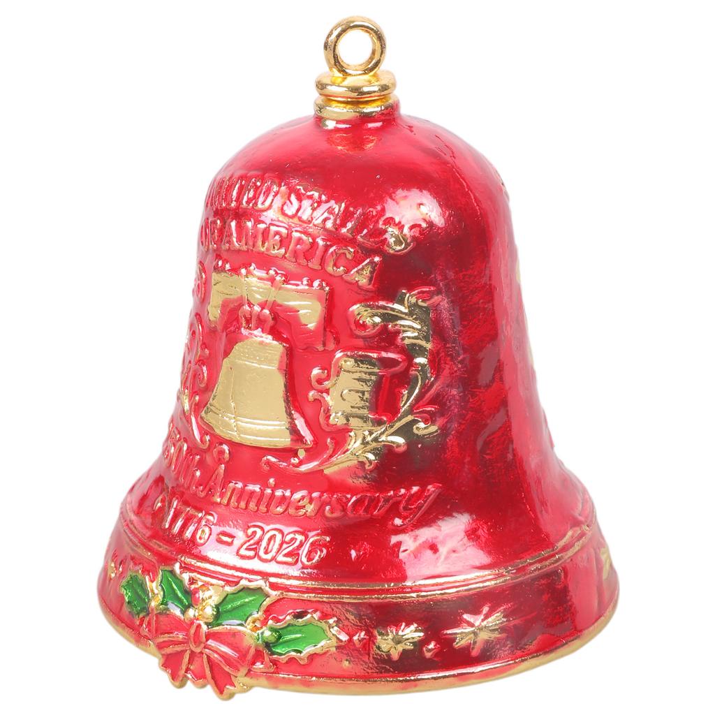250th Anniversary Commemorative Bell Ornament Patriotic Tribute For Collectors Veterans Outdoor Decor With Easy Install