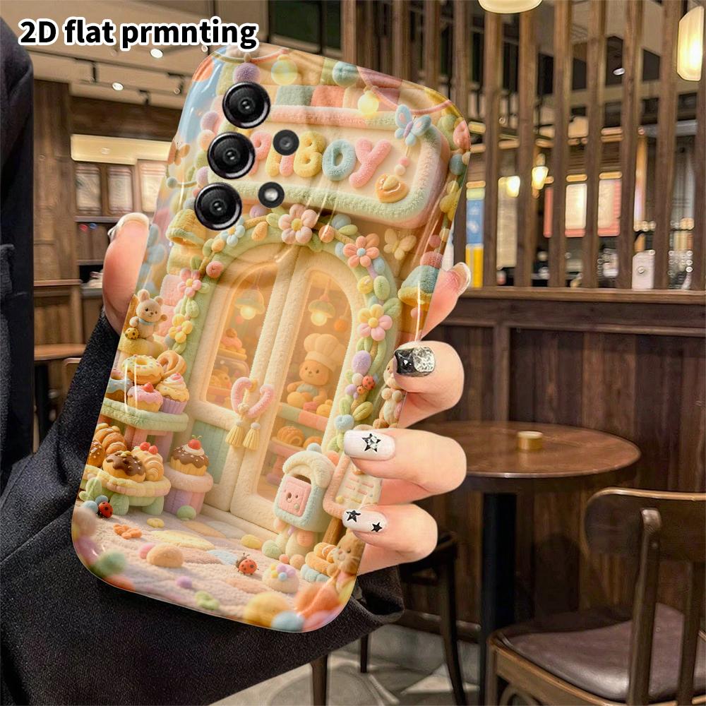 Phone Case: 2D Flat, Fits Samsung Galaxy A34 A35 M05 M06 S20 S22 S21 FE Plus 5G Protective Case, Dessert Bakery Theme, Perfect Holiday Gift for Christ