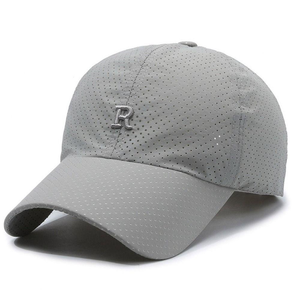 Sun Protection Summer Sun Hat Letter R Embroidery Baseball Cap Fishing Cycling Hat  For Women Men
