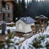 Casa de Gato para Exterior Inverno Isolada Cama de Dormir para Animal de Estimação Abandonado Caverna Aquecedora para Animais de Estimação Resistente ao Frio para Jardim Pátio Quintal