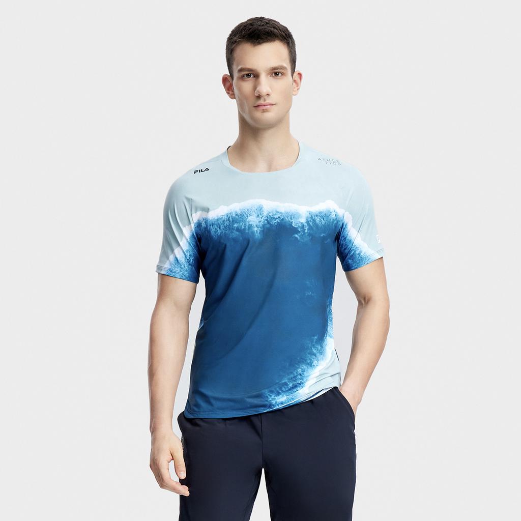New FILA FW23 T Shirt Men's All Over Print A11M331109F-ZA
