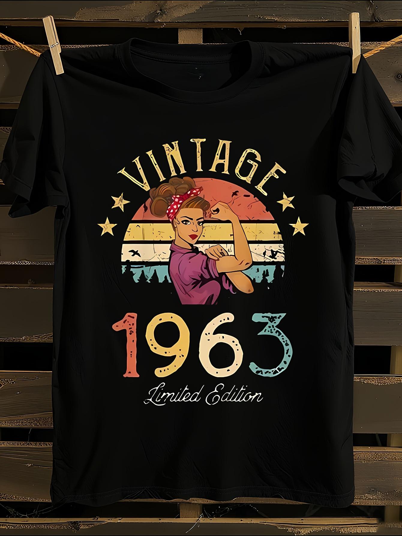 Vintage Tshirt Vintage 1963 Retro Graphic Tshirt S