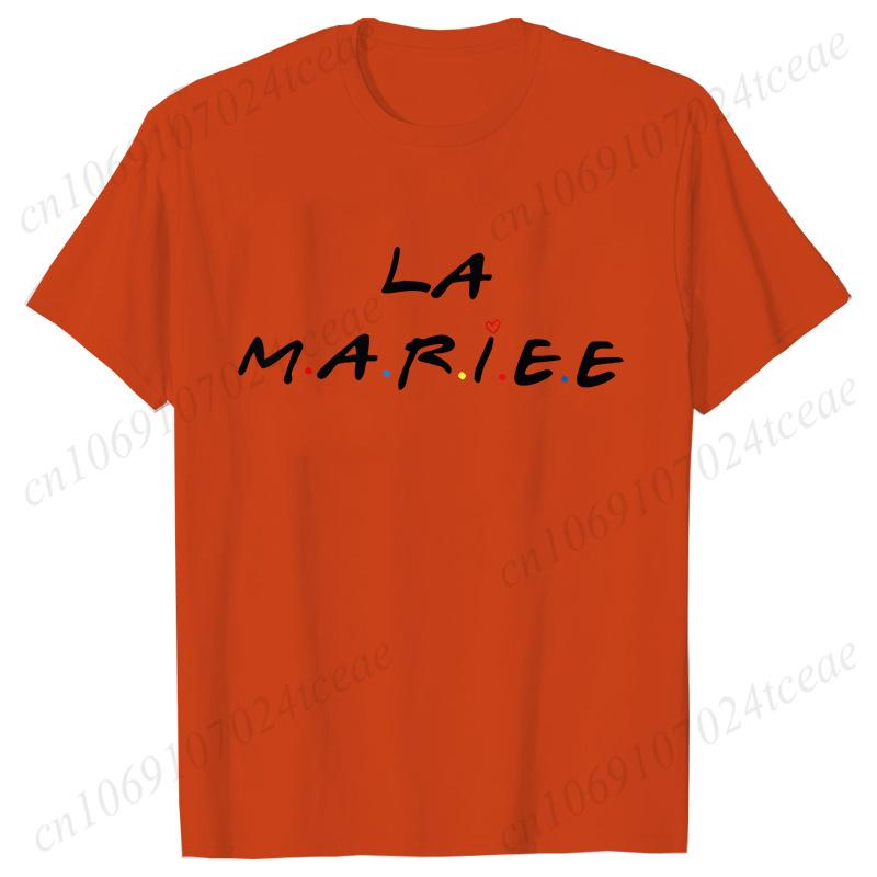 Friends Bachelorette EVJF Party T-shirt French Girls Single Farewell Tops Team Bride Bridesmaid Tees Bridal Shower Wedding Shirt