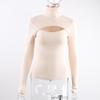 Women's Autumn & Winter Knit Chest-Revealing Long Sleeve Top - European and American Style
