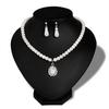 Royal Style Princess Imitation Pearl Teardrop hänge Elegant halsband örhängen