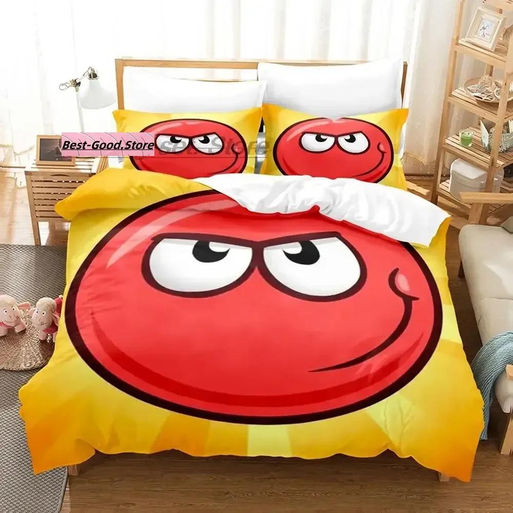 

Red Bal Beding Set Single Twin Ful Quen King-Sized Dimensionsd Dimensions Bed Linen Set Aldult Kid Bedrom Duvetcover Sets 3D Print Kawai Anime 135*200cm Eu-Single