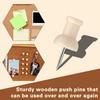 Wooden Pushpin with Storage Box Decorative Pushpin Wooden Pushpin Is Used for Decoration of Billboard Process Items