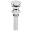 Bathroom Sink Drain Electroplating Popup Wash Basin Drainer Stopper NonOverflow(Popup with Hole )
