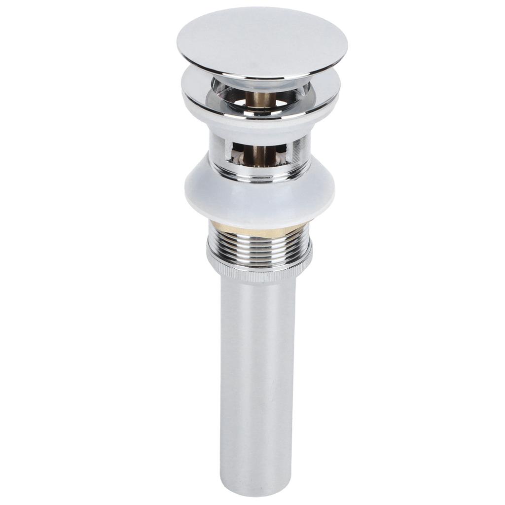 Bathroom Sink Drain Electroplating Popup Wash Basin Drainer Stopper NonOverflow(Popup with Hole )