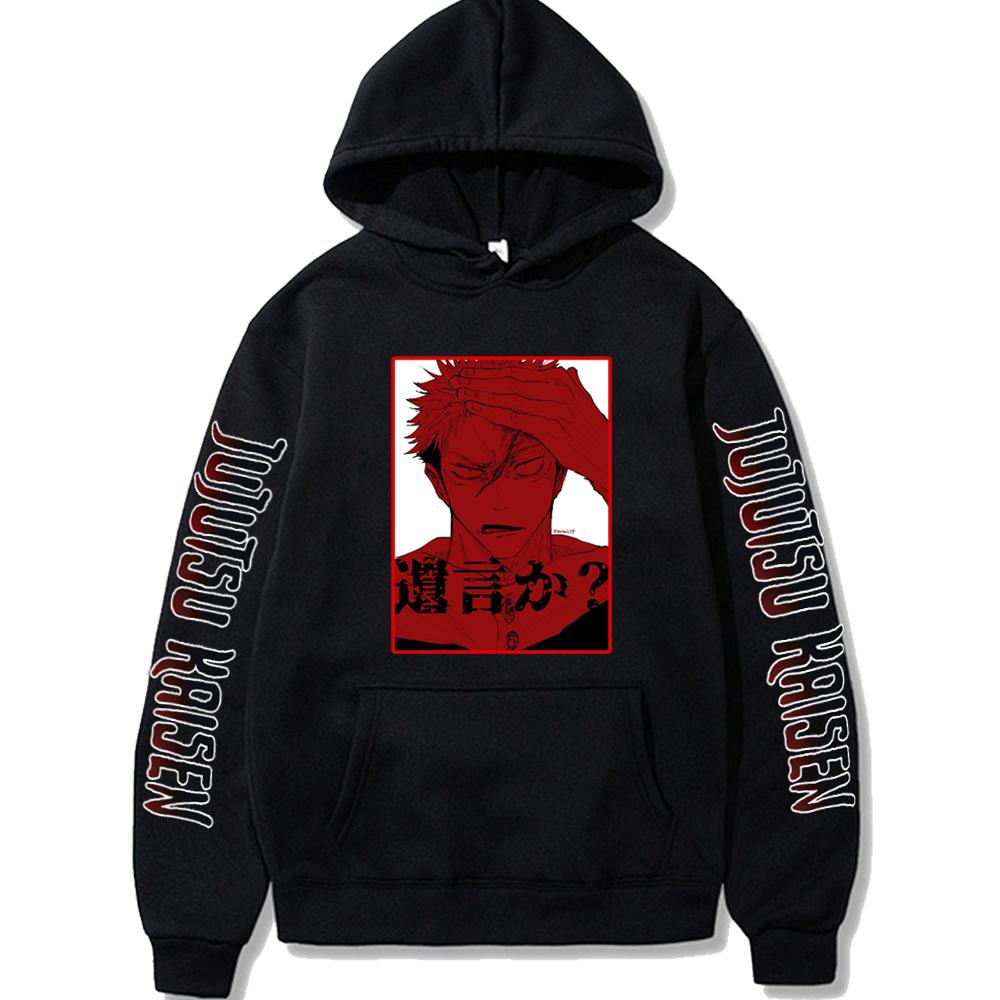 2025 Jujutsu Kaisen Yuji Itadori Graphic Hoodies Vintage Oversized Hooded Hip Hop Long Sleeves Cotton Hoodie Men Women Clothes