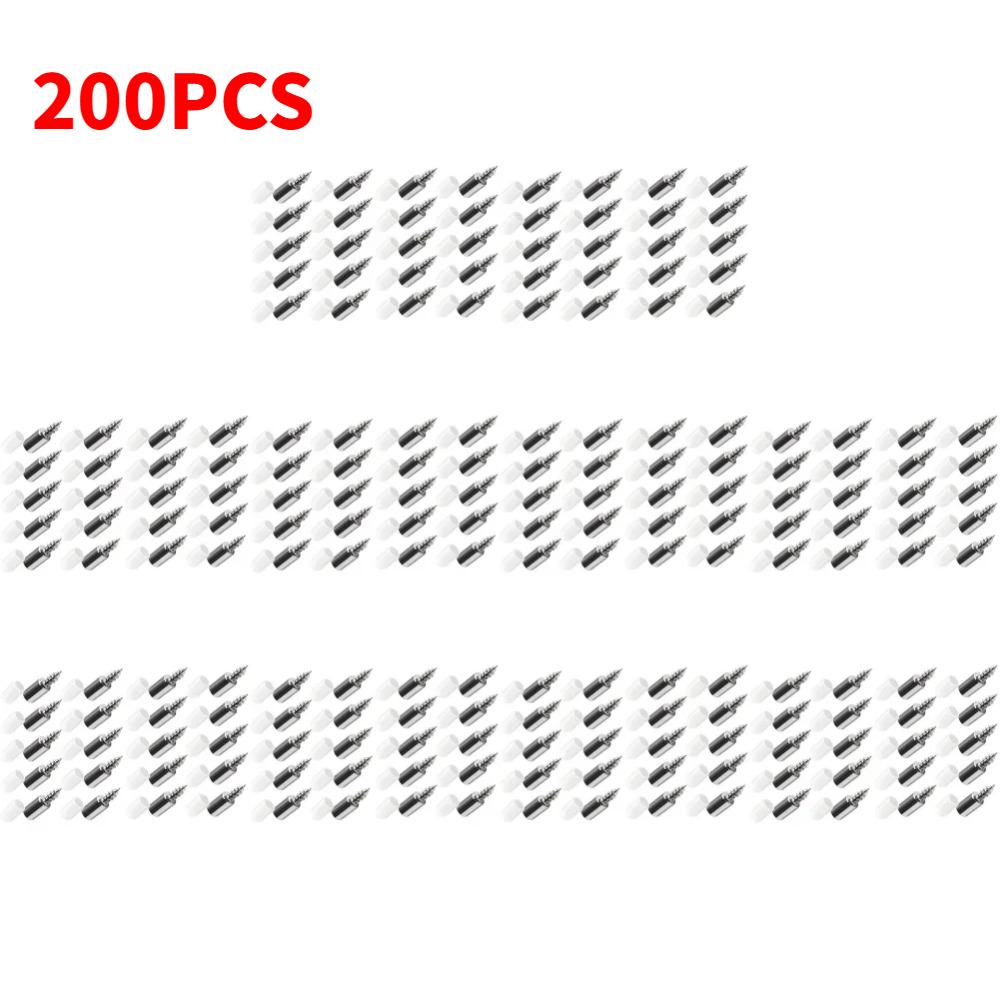20-200pcs Cross Self-tapping Screw Laminate Support Cabinet Wardrobe Storage Rack Septum Screw Fixed Bracket with Rubber Sleeves