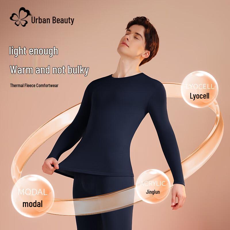 Urban Beauty Women's Modal Lyocell Fleece Lined Thermal Underwear Set