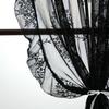 2 Pcs Dreamlike Ruffled Edge French Lace Floral Curtain Rustic Retro Gauze Curtain Embroidered Lace Sheer Curtain Door
