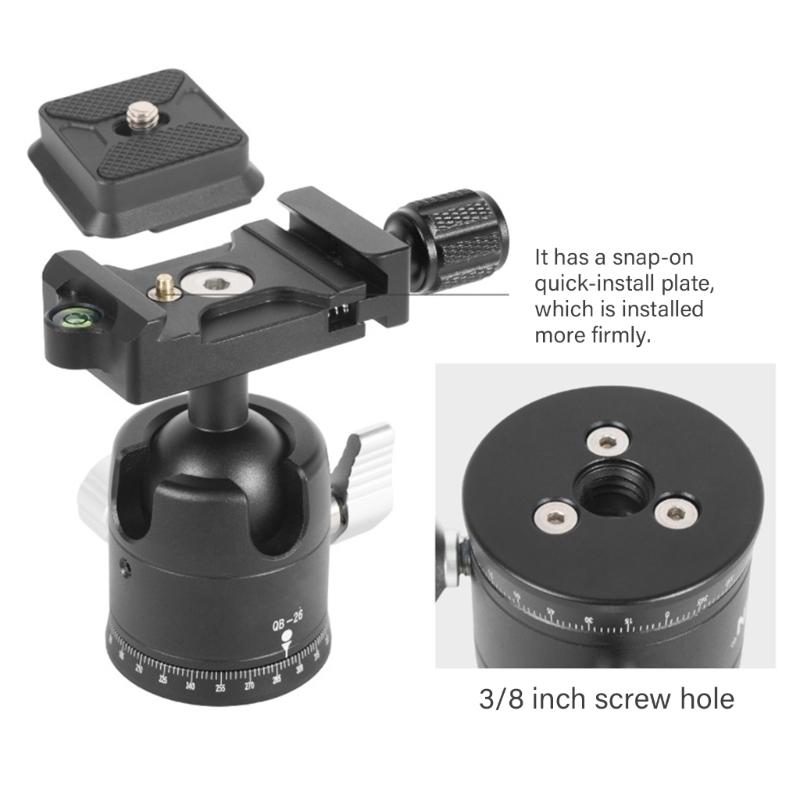 1/4 Thread Camera Ball Mount Tripods Featuring Precisions Adjustment Dials For Professional Photography