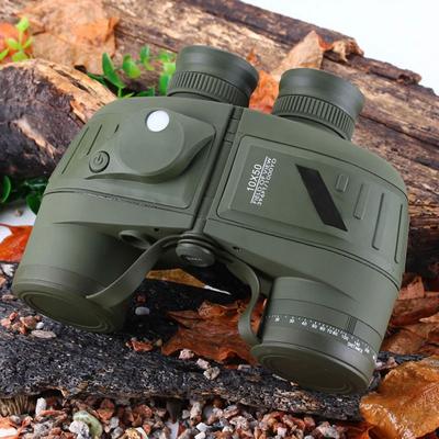 Binoculars 10x50 Telescope Adults Waterproof With Rangefinder Compass Bak4 Prism Hd Bird Watching For Outdoor Hunting