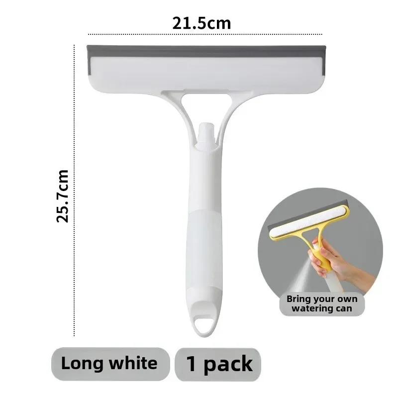 

Multi-functional Liquid Glass Cleaning Tool Double-sided Scrubbing Bathroom Mirror Wiper Brush Clean Built-in Spray Bottle Brush