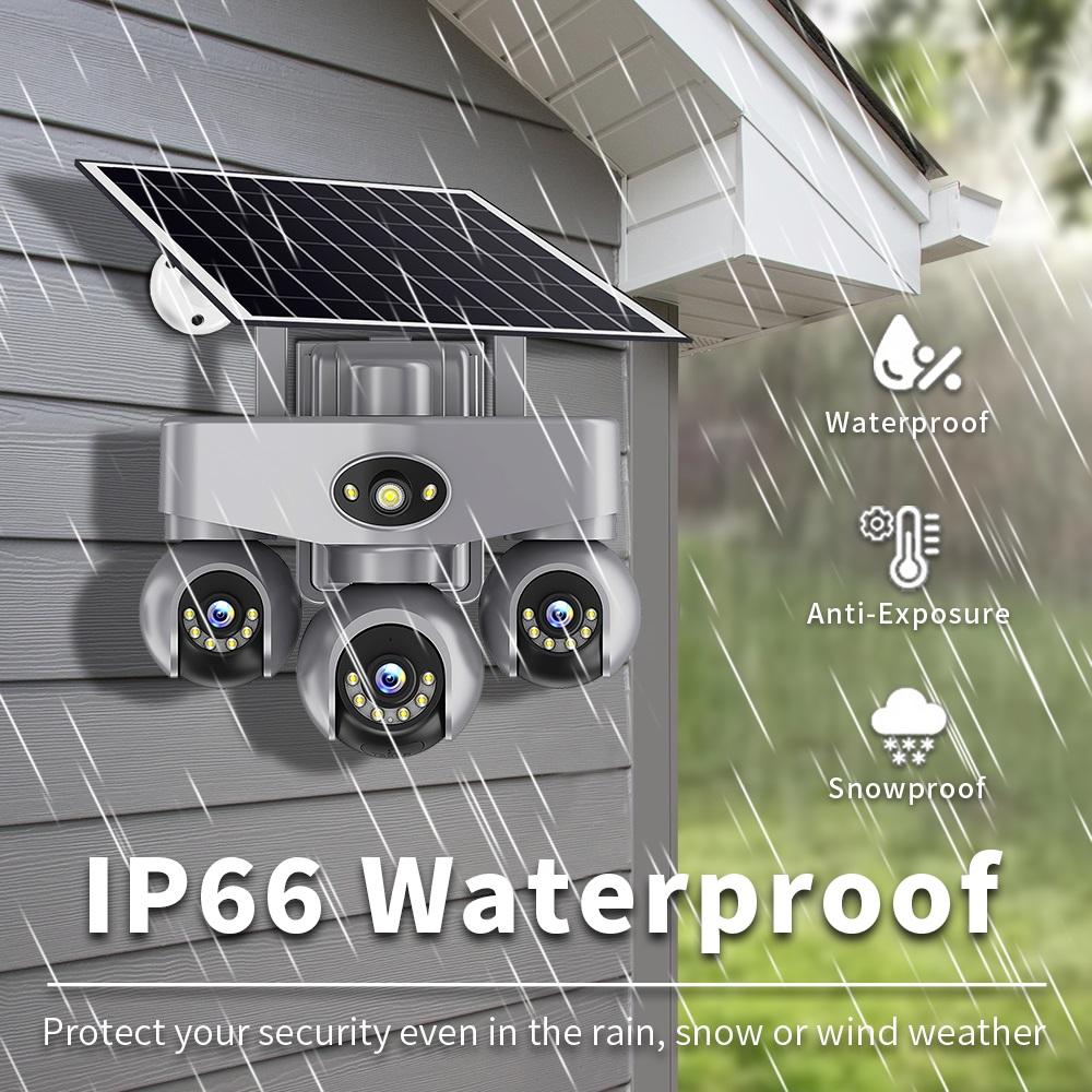 AOV Solar PTZ Kamera – 4G/WiFi, 3-Objektiv/3-Bildschirme, 4-Objektiv/4-Bildschirme & 5-Objektiv/4-Bildschirme Optionen verfügbar