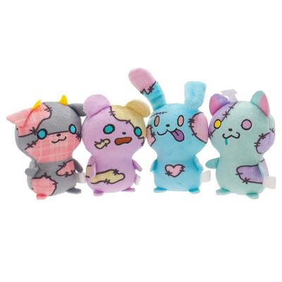 Zombies Plush Mascot Set (4 Types X 1 Each, Total 4 Pieces) (Small Size, Suitable for Home Use, Sales Promotion, and Promotional Purposes) Made of