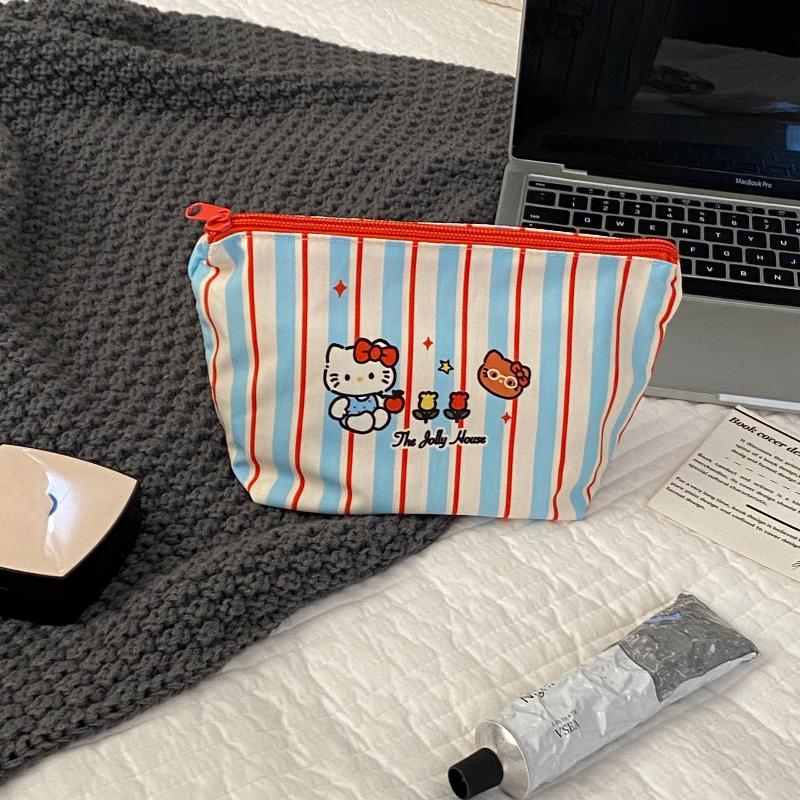 Hello Kitty Travel Organizer Bag Sanrio Kt Cat Portable Luggage Storage Pouch For Trip Business Hand Carry Cosmetic Case