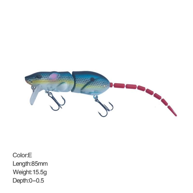 15.5g/15.5cm Mouse Fishing Lures Minnow Wagging Tail Slow Sinking Artificial Fake Bait 9008 Fishing