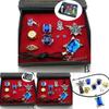 Stunning Black Butler Kuroshitsuji Ciel Phantomhive Cosplay Rings Necklace And Ear-nail Set For Fashion Enthusiasts