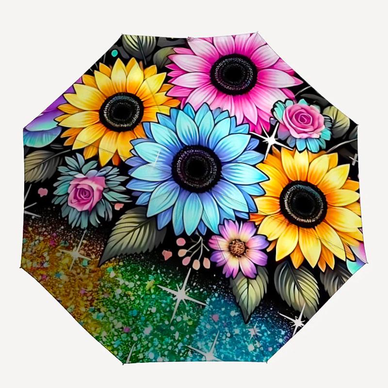

1pc Colorful Floral Bouquet Folding Umbrella | Elegant Design, Fashionable Accessory, Durable Construction, Sturdy Ribs yy251107040