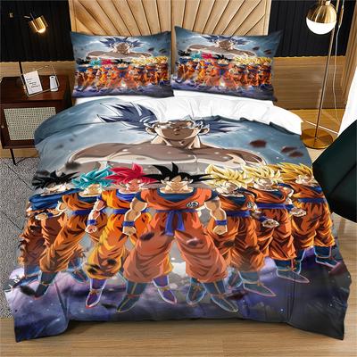 Anime Wzór 3D-Dragon-Ball Zestaw Pościeli Poszewki 2/3szt. Poszwa na Kołdrę Pokój Dziecięcy Nastolatka Dekoracyjny Zestaw Pościeli na Wszystkie Pory Roku
