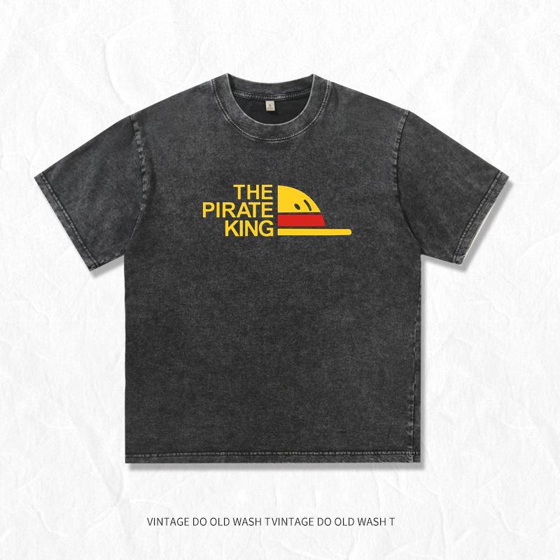 Men s Women Washed Vintage T-Shirts Street Hip Hop Retro Punk T Shirt Harajuku Casual Cotton Short Sleeve TShirts Tees XS