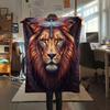 1Pc Mayan-styleanimals Print Flannel Blanket, High quality Comfortable for All Seasons, Home Decor, Warmth and Comfort, Perfect for Christmas Gifts